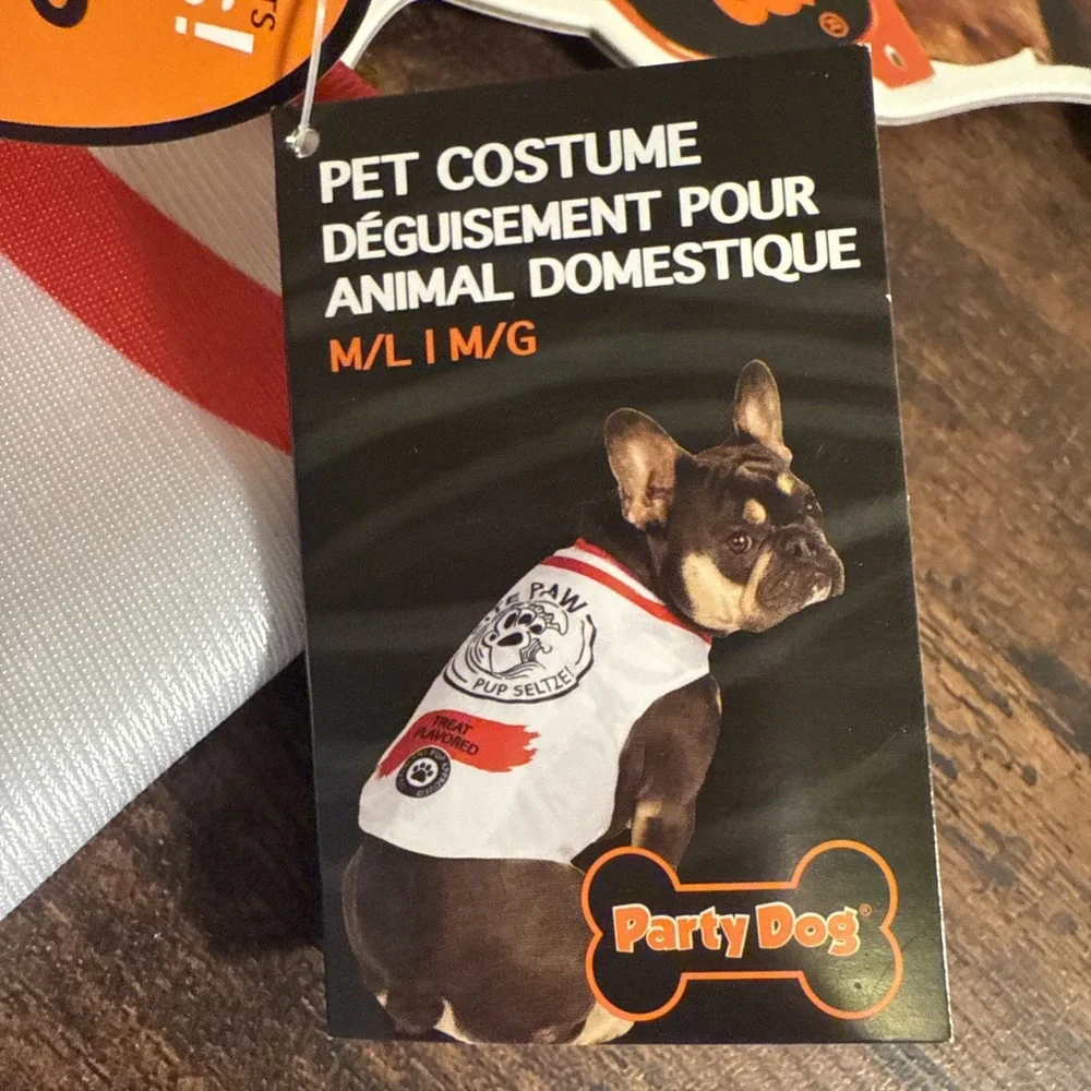 New Bite Paw Pup Seltzer Pet‎ Costume Halloween Party Dog M/L I M/G Cat